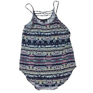 Colorful Tunic Tank Top Juniors Medium